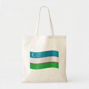 Uzbekistan Flag Tote Bag