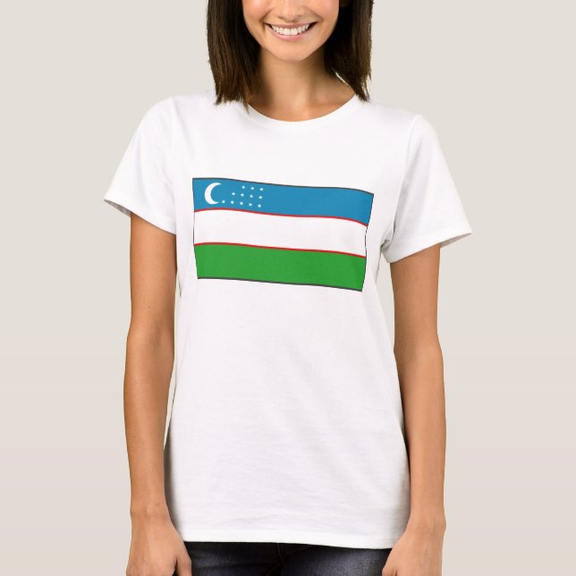 Uzbekistan Flag x Map T-Shirt (Front)