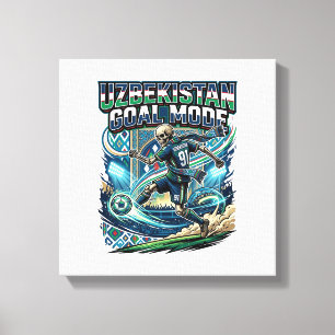 Uzbekistan Goal Mode Skeleton Striker Nations Stre Canvas Print