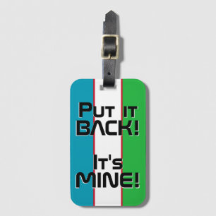 Uzbekistan National Flag Funny Patriotic Luggage Tag