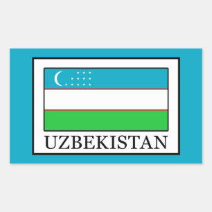Uzbekistan Rectangular Sticker