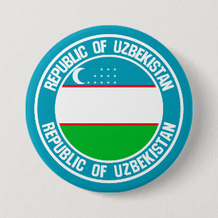 Uzbekistan Round Emblem 7.5 Cm Round Badge