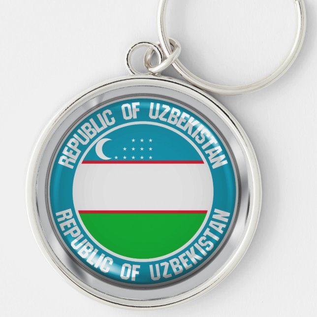 Uzbekistan Round Emblem Key Ring (Front)