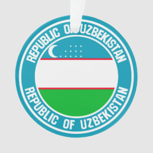 Uzbekistan Round Emblem Ornament