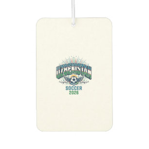 Uzbekistan Soccer 2026 Soccer Bold Country Typogra Car Air Freshener