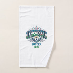 Uzbekistan Soccer 2026 Soccer Bold Country Typogra Hand Towel