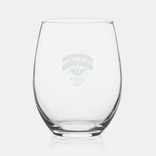 Uzbekistan Soccer 2026 Soccer Bold Country Typogra Stemless Wine Glass