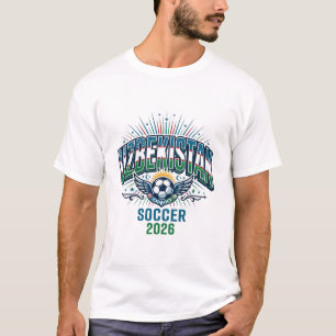 Uzbekistan Soccer 2026 Soccer Bold Country Typogra T-Shirt