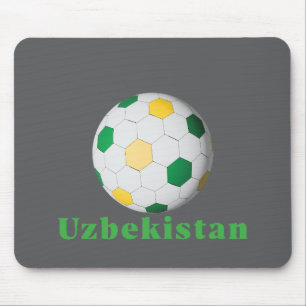 Uzbekistan Soccer Mouse Pad