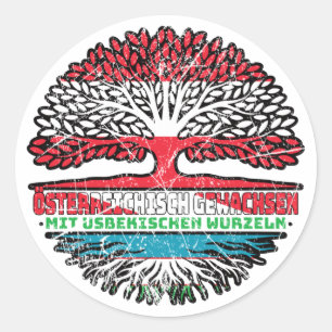Uzbekistan Uzbek Austrian Classic Round Sticker