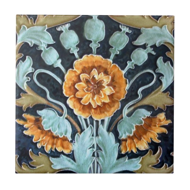 V0008 Victorian Antique Reproduction Ceramic Tile (Front)