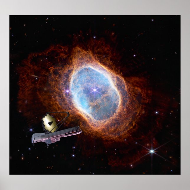 V2 Southern Ring Nebula, Space NASA James Webb Poster (Front)