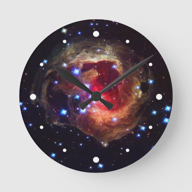 V838 Monocerotis Star (Hubble Telescope) Round Clock (Front)