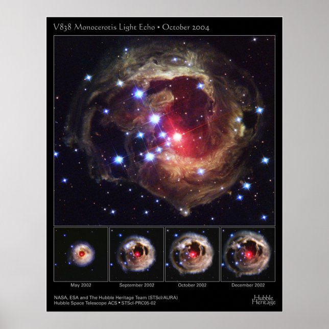 V838-MonocerotisLightEcho-2005-02 Poster (Front)