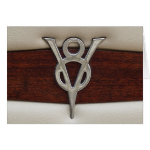 V8 Chrome Emblem Leather and Wood