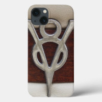V8 Chrome Emblem Leather and Wood