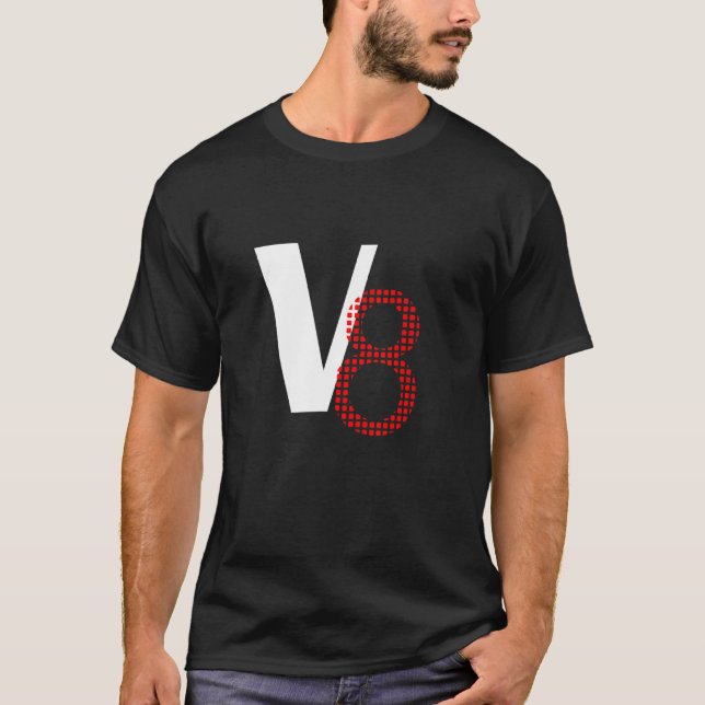V8  Eight Cylinder Engine T-Shirt (Front)