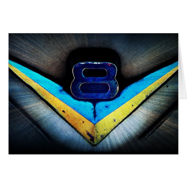 V8 Hotrod Hood Emblem (Front Horizontal)