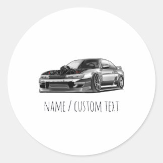 V8 Swapped Nissan Silvia S14 Kouki JDM Performance Classic Round Sticker