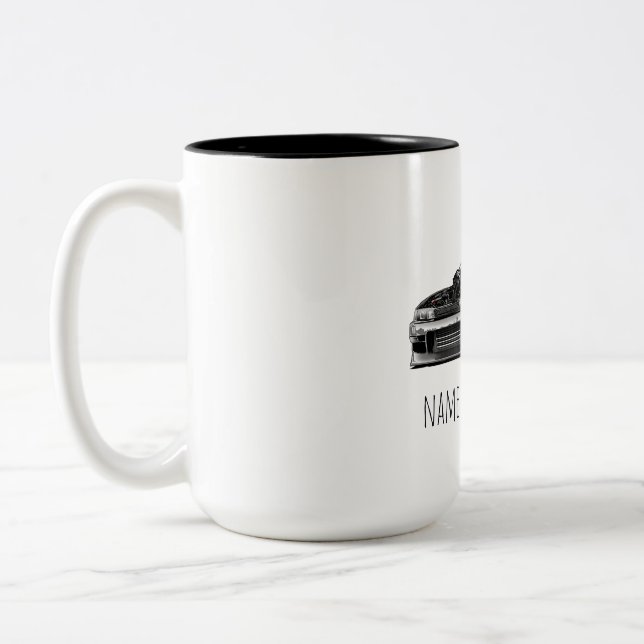 V8 Swapped Nissan Silvia S14 Kouki JDM Performance Two-Tone Coffee Mug (Left)