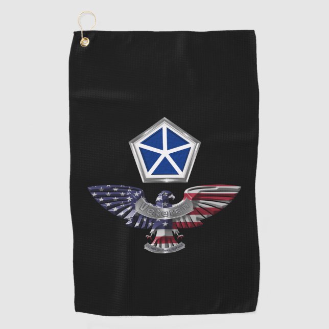 V Armoured Corps Customised Eagle Golf Towel (Front)