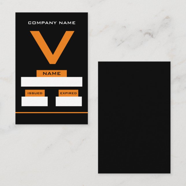 V Design, Visitor Cards (Front/Back)