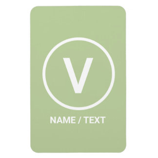 V for Vegan diet logo natural personalised Magnet