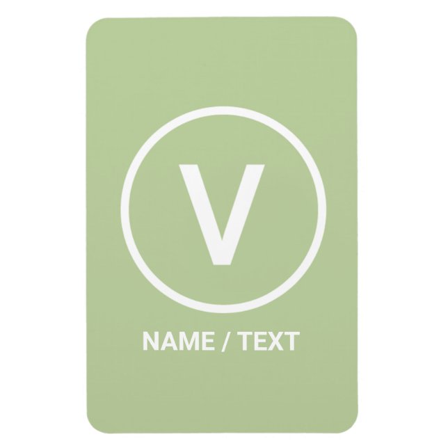 V for Vegan diet logo natural personalised Magnet (Vertical)