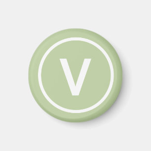 V for Vegan diet logo natural personalised Magnet