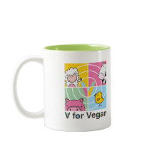 V for vegan Mug