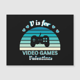 V for Video Games Not Valentines - Funny Retro Col