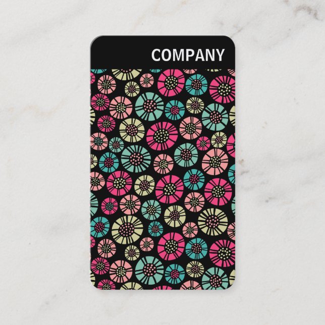 V Header - Abstract Flowers 031023 Business Card (Front)