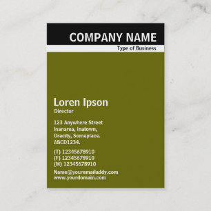 V Header Band - Black with Green 666600 Business Card