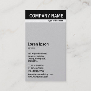 V Header Band - Black with Grey CCCCCC (Gold) Business Card