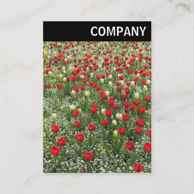 V Header - Bed of Tulips Business Card (Front)