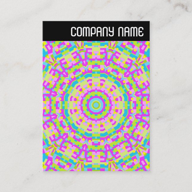 V Header - Colourful Kaleidoscope 03 Business Card (Front)