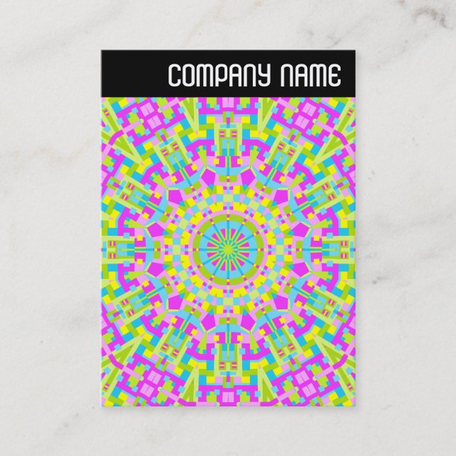 V Header - Colourful Kaleidoscope 05 Business Card (Front)