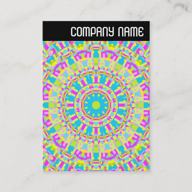 V Header - Colourful Kaleidoscope 06 Business Card (Front)