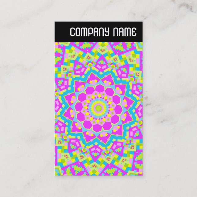 V Header - Colourful Kaleidoscope 09 Business Card (Front)