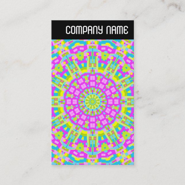 V Header - Colourful Kaleidoscope Business Card (Front)