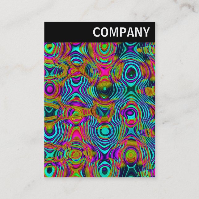 V Header - Fractal Abstract 191111a Business Card (Front)