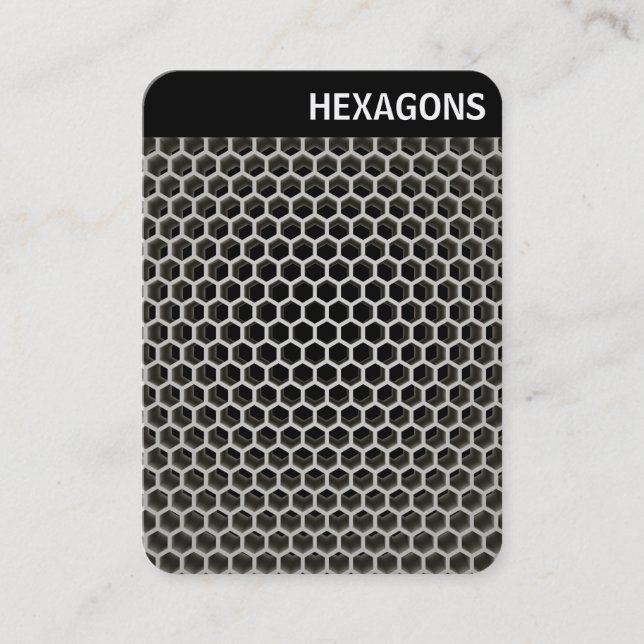 V Header - Honeycomb Warm Business Card (Front)