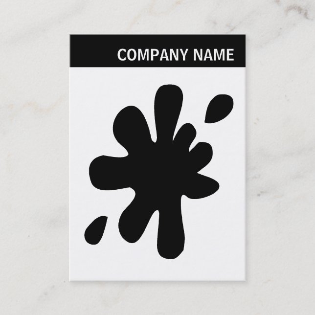 V Header - Image - Big Black Blot Business Card (Front)