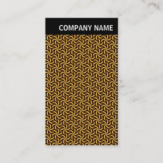 V Header - Image - Gold Rotation Pattern Business Card (Front)
