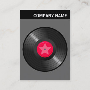 V Header - Image - LP Record - Grey Business Card