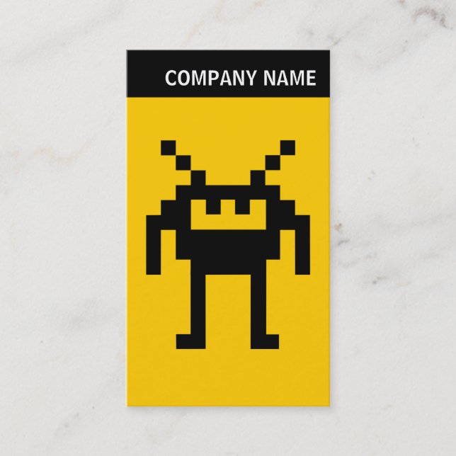 V Header - Image - Nanobot on Amber Business Card (Front)
