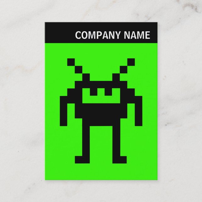 V Header - Image - Nanobot on Green 33FF00 Business Card (Front)