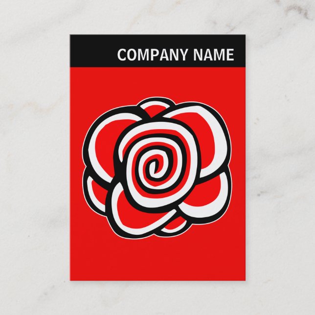 V Header - Image - Rose Drawing Business Card (Front)
