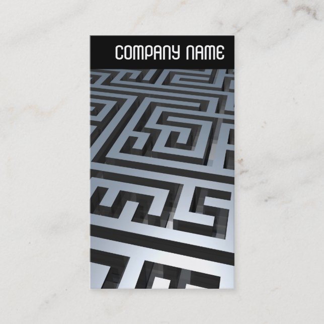 V Header - Metal Maze Business Card (Front)