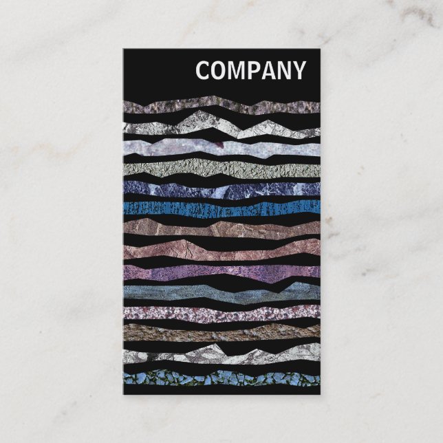 V Header - Mineral Stripes Business Card (Front)